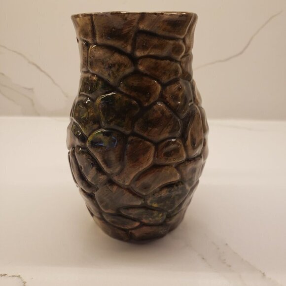 STONE Cave Home Mug Cup Holder Jug Grey Tree Door Ornate Handle Ceramic - Picture 4 of 8